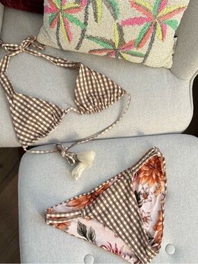 Maaji Gingham Floral Bikini Small